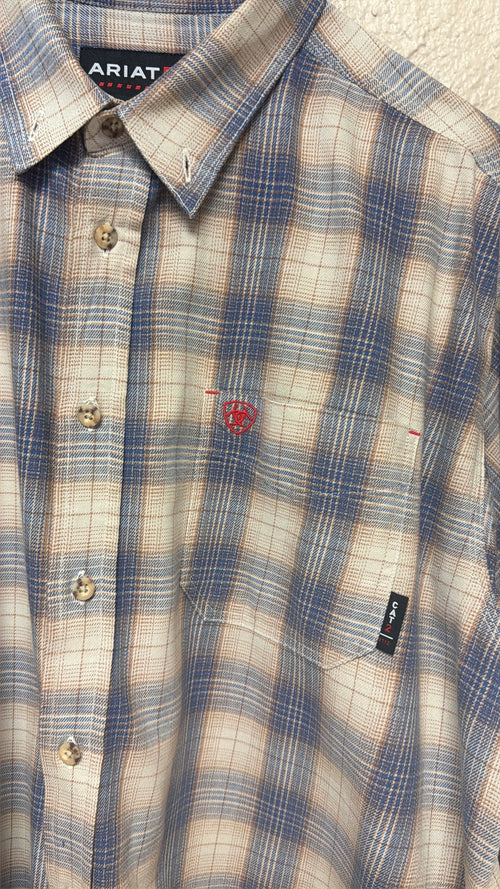 2x Used Blue & White Ariat shirt