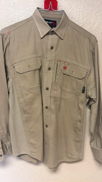 USED FR Solid Vent Work Shirt