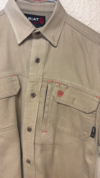 USED FR Solid Vent Work Shirt