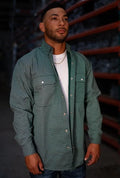 Static FR Pearl Snap Work Shirt - Gunner Green
