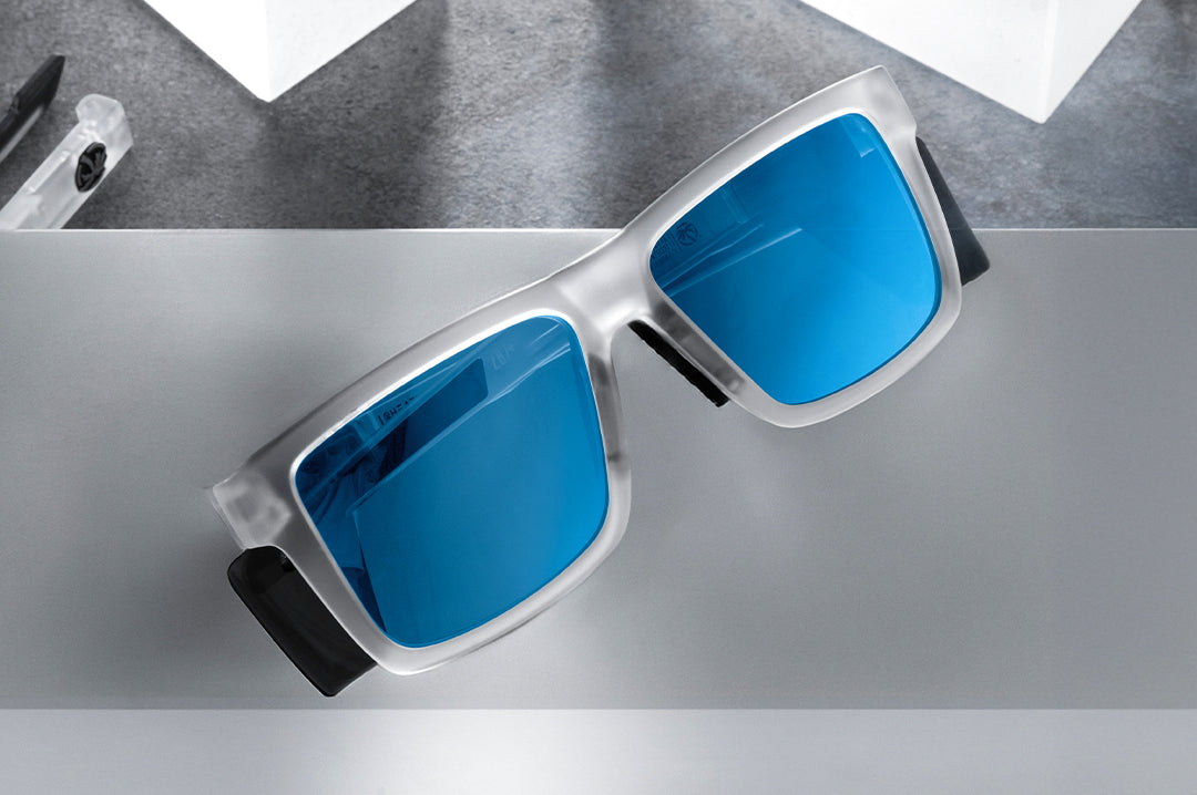 Heat Wave Performance XL Vise Sunglasses Vapor Frost Frame Coastal Lens Z87+