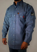 Static FR Pearl Snap Work Shirt - Honor Navy
