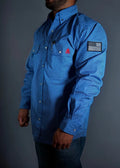 Static FR Pearl Snap Work Shirt - Royal Blue