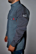 Static FR Pearl Snap Work Shirt - Shadow Black